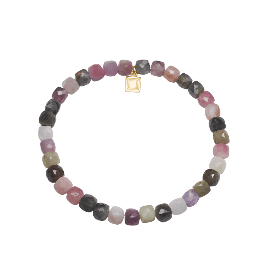 Carré Armbånd Mono armbånd med mixed turmalin - forgyldt FB 4536 TR 17cm