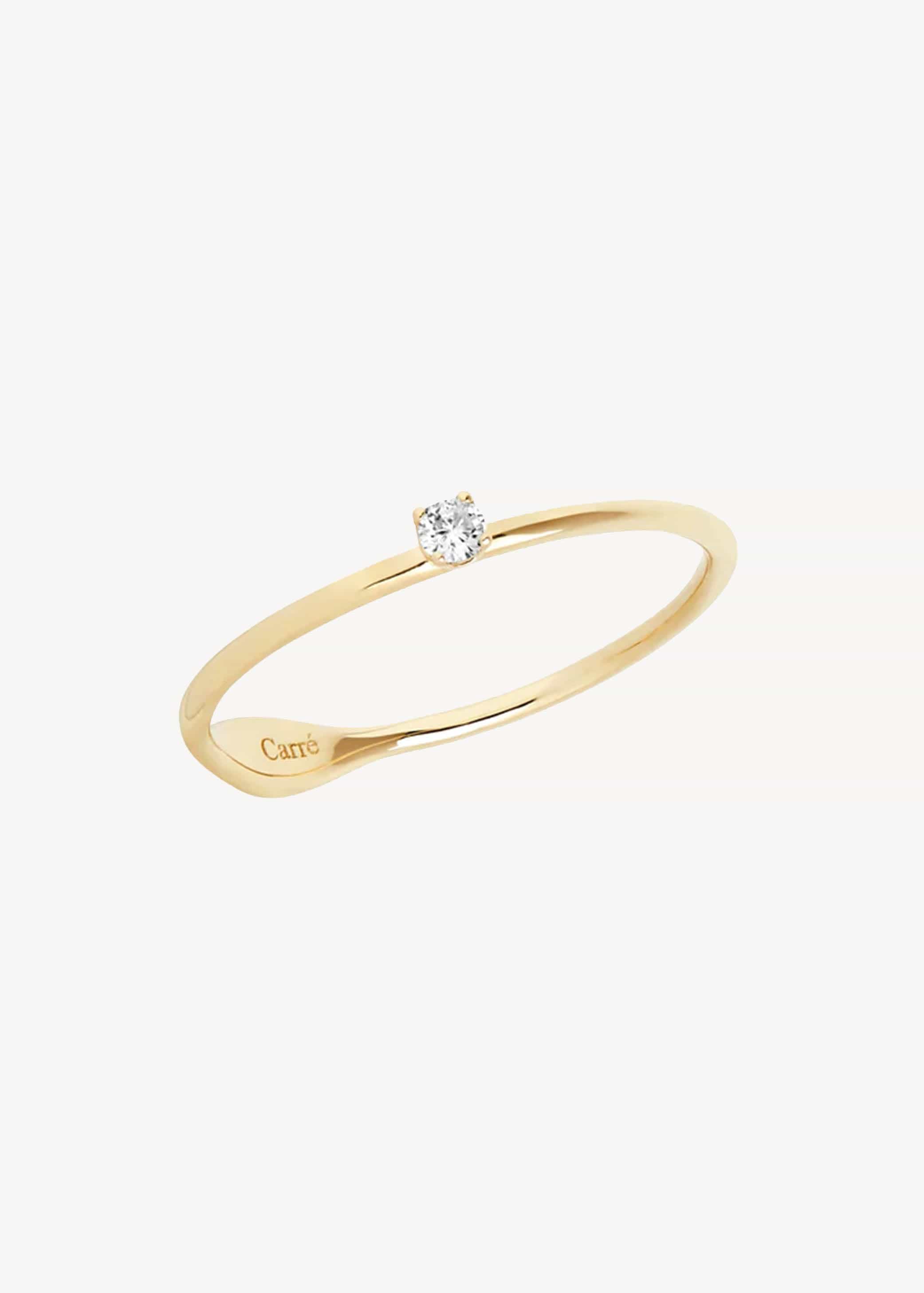 Carré Prism ring med diamant - 10 karat