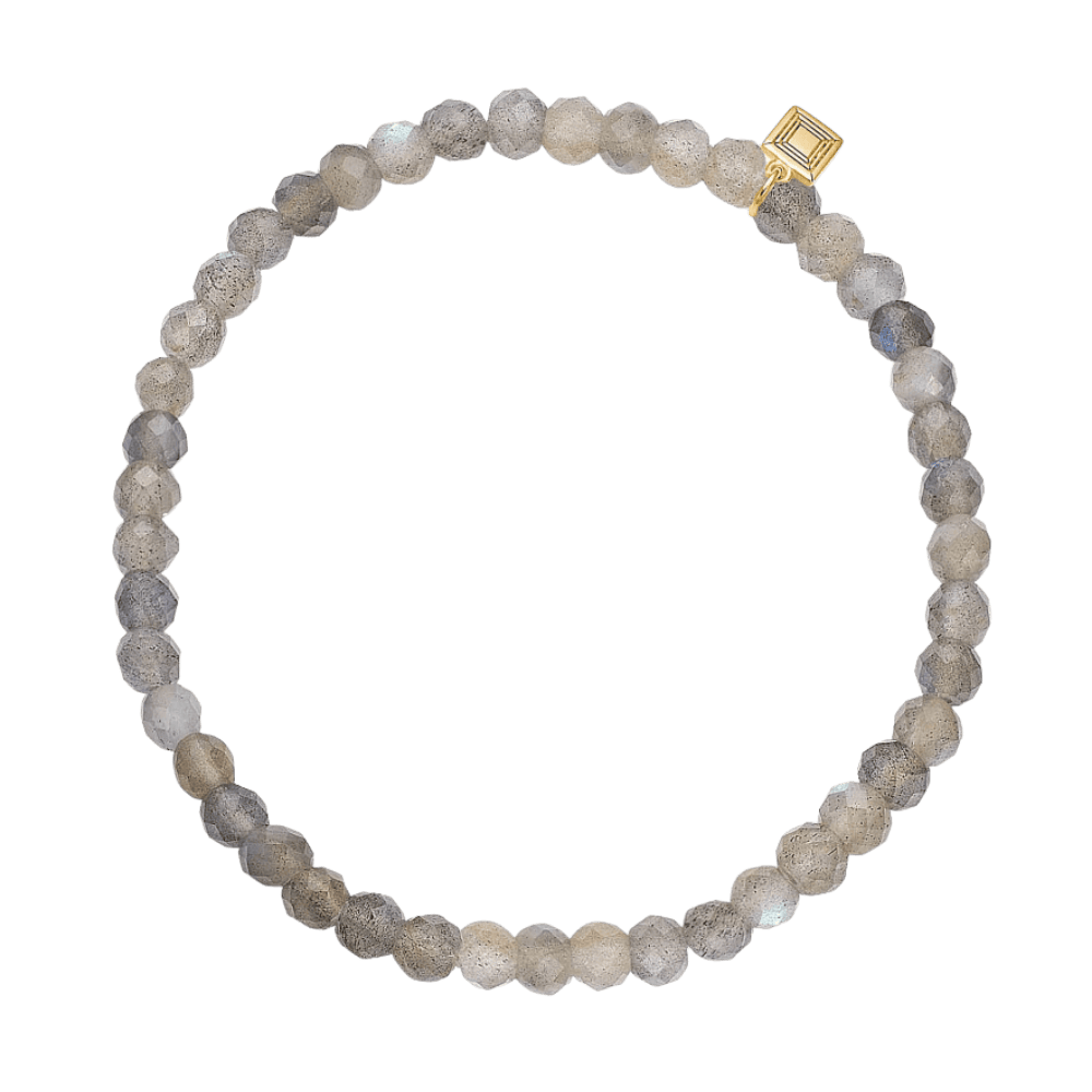 Carré Armbånd Rondeau armbånd med labradorit - forgyldt FB 4406 LB-Rondelle 17,5