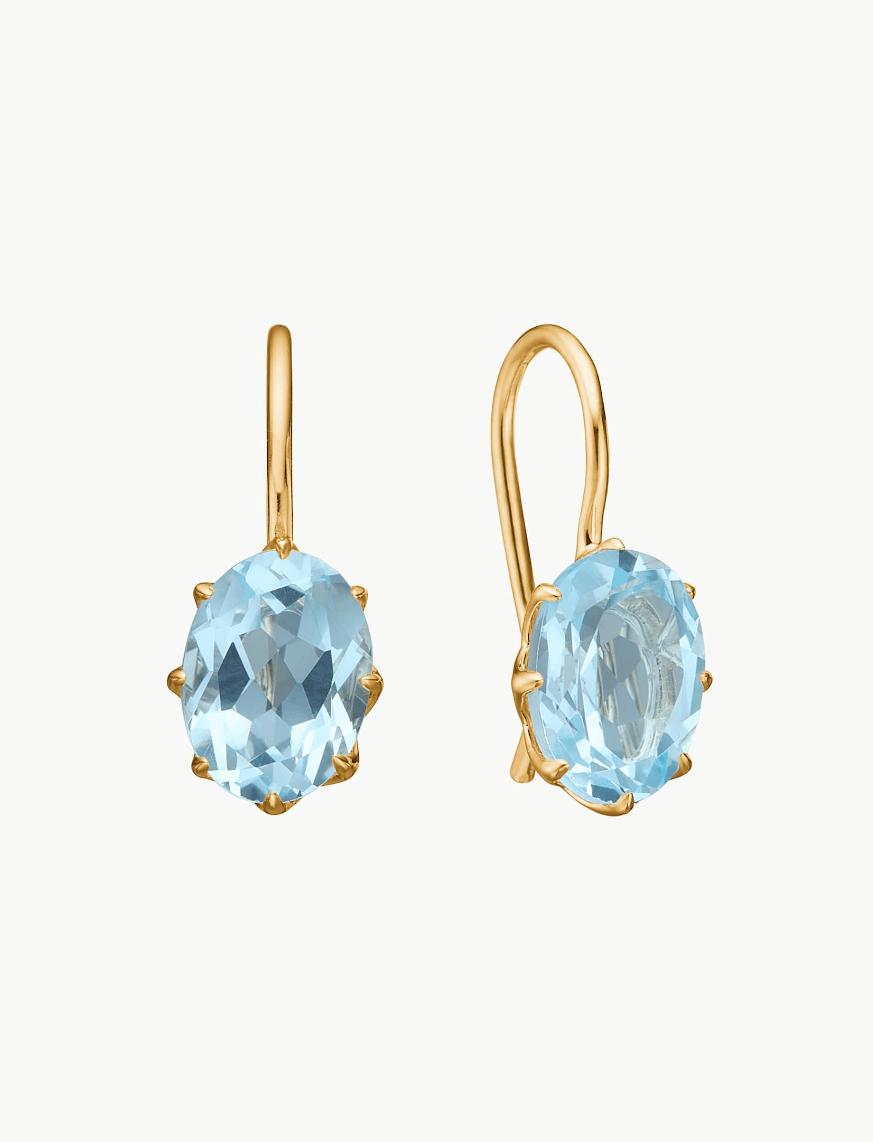 Carré Stella øreringe med blå topas - 10 karat TH 4383 BT