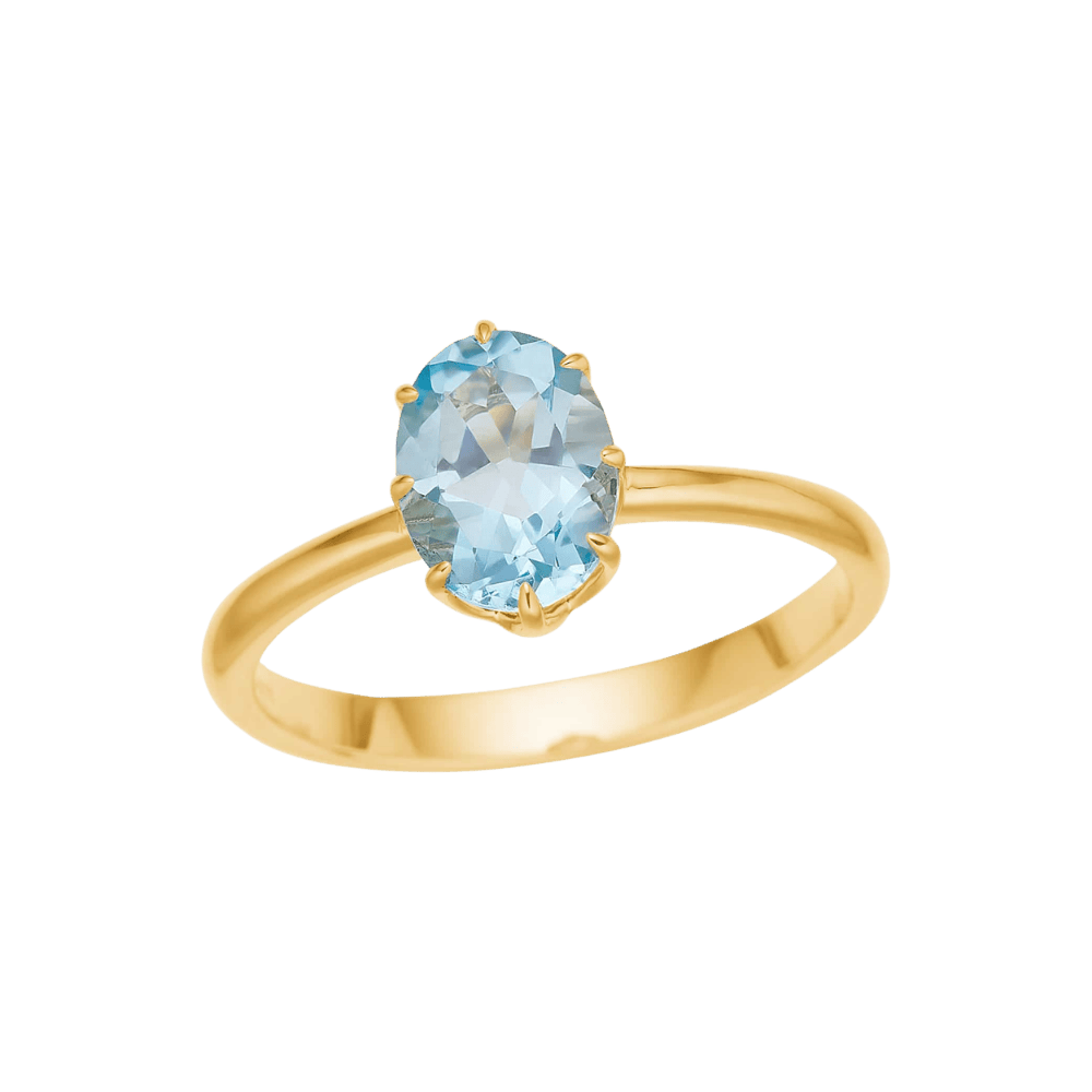 Carré Ringe Stella ring med blå topas - 10 karat