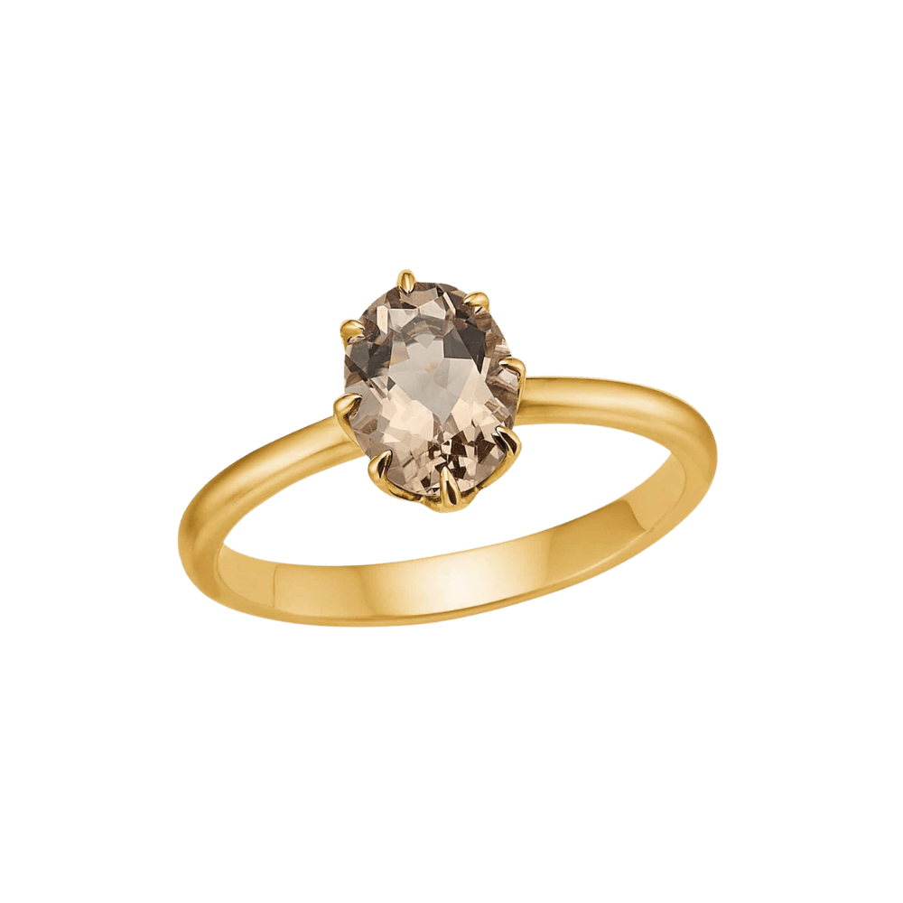 Carré Ringe Stella ring med Champagne Quartz - 10 K