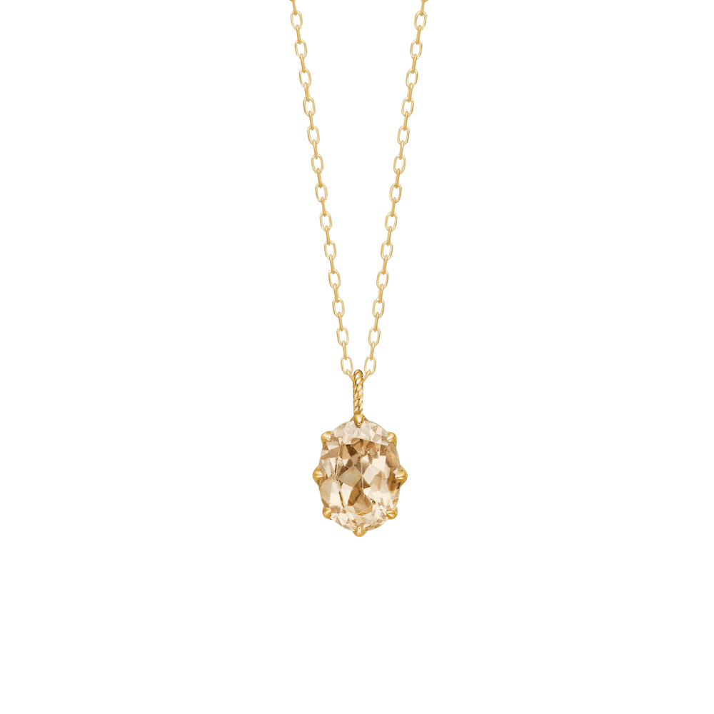 Carré Vedhæng Stella vedhæng med Champagne Quartz - 10 K TL 4383 CHQ