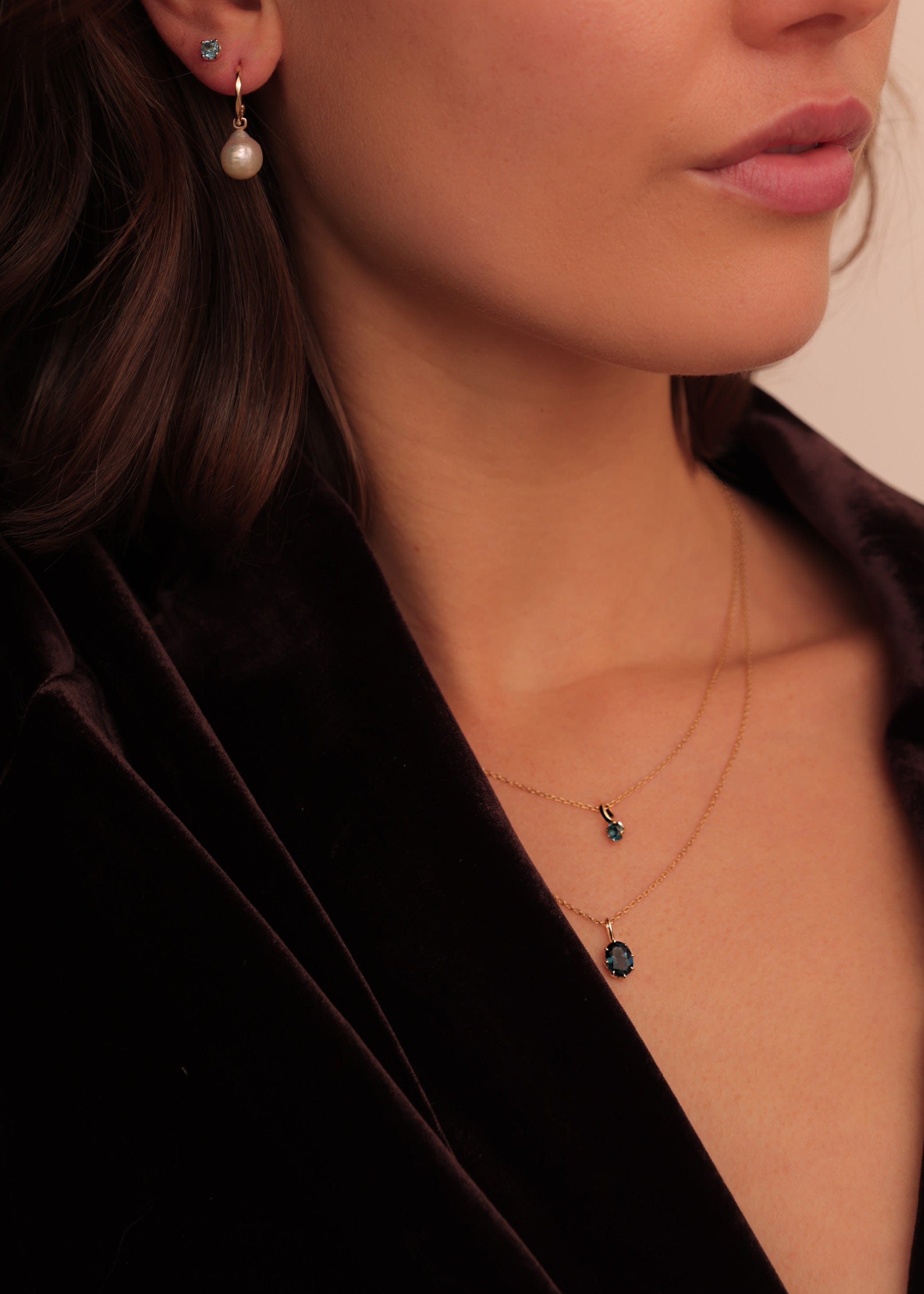 Carré Vedhæng Stella vedhæng med London blå Topaz - 10 K TL 4383 LBT