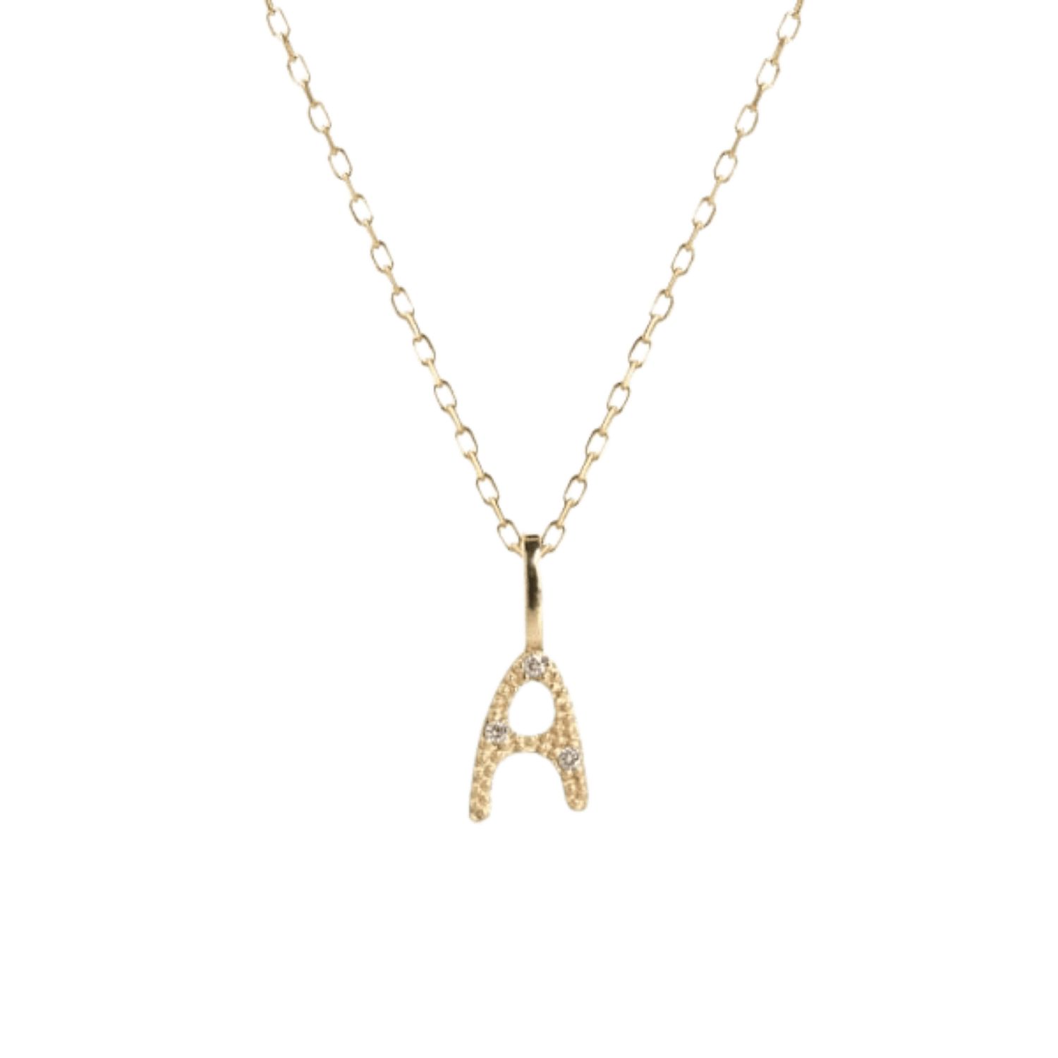 Carré Vedhæng Vedhæng med bogstav og diamanter - 10 karat guld
