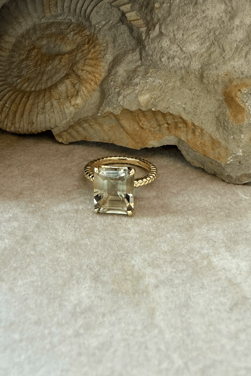 Carré Venus ring med prasiolit - 10 karat
