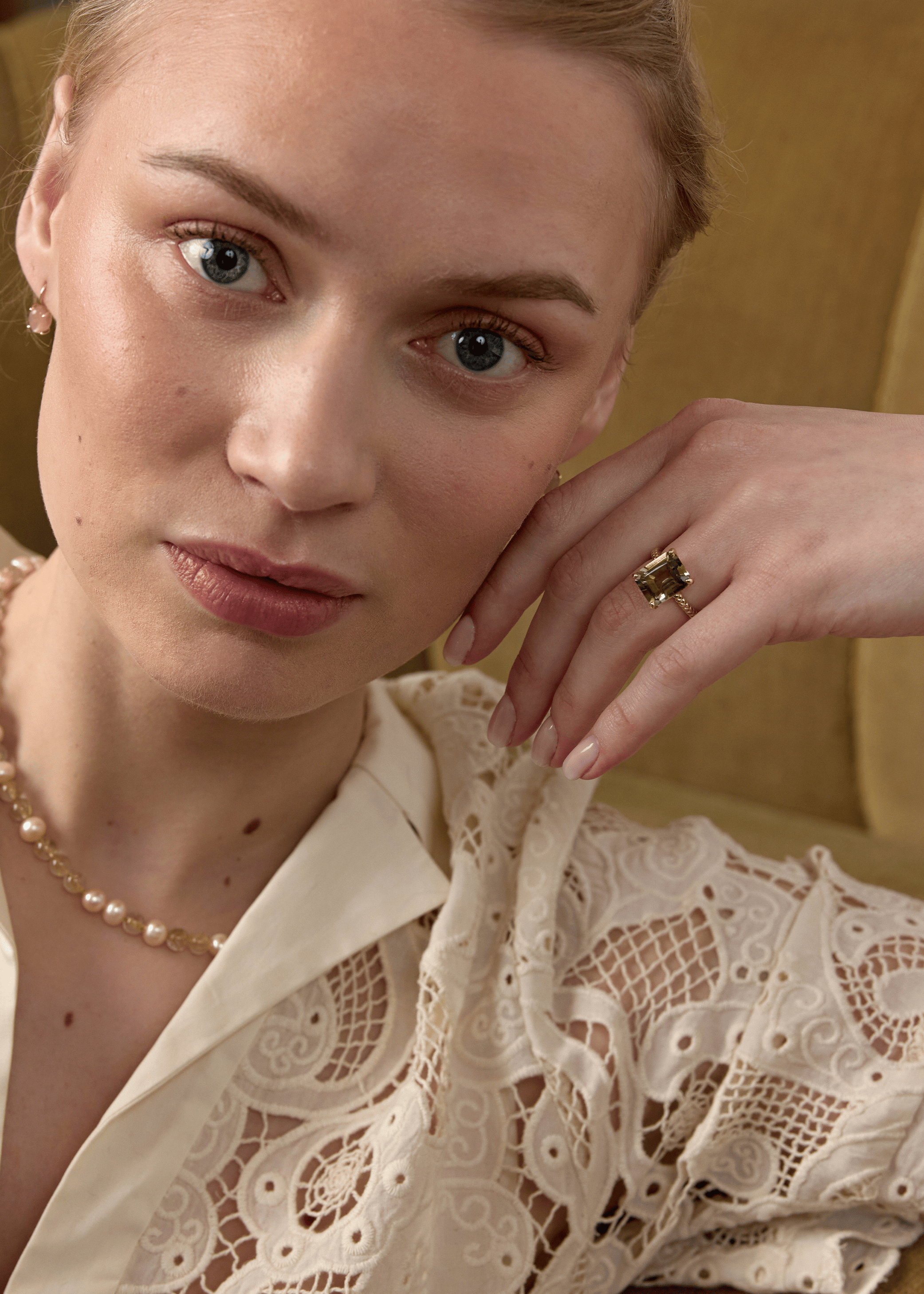 Carré Venus ring med prasiolit - 10 karat