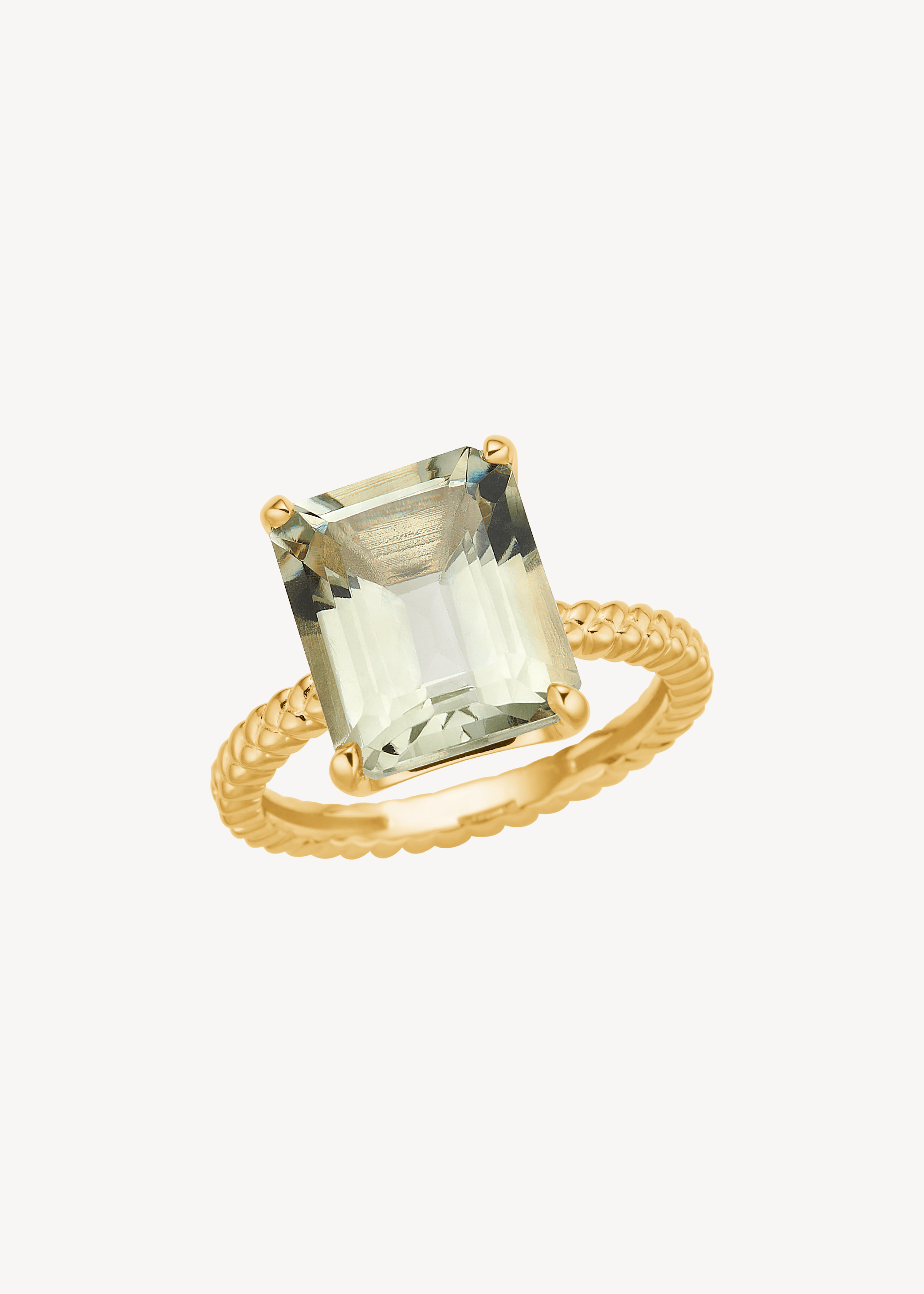 Carré Venus ring med prasiolit - 10 karat