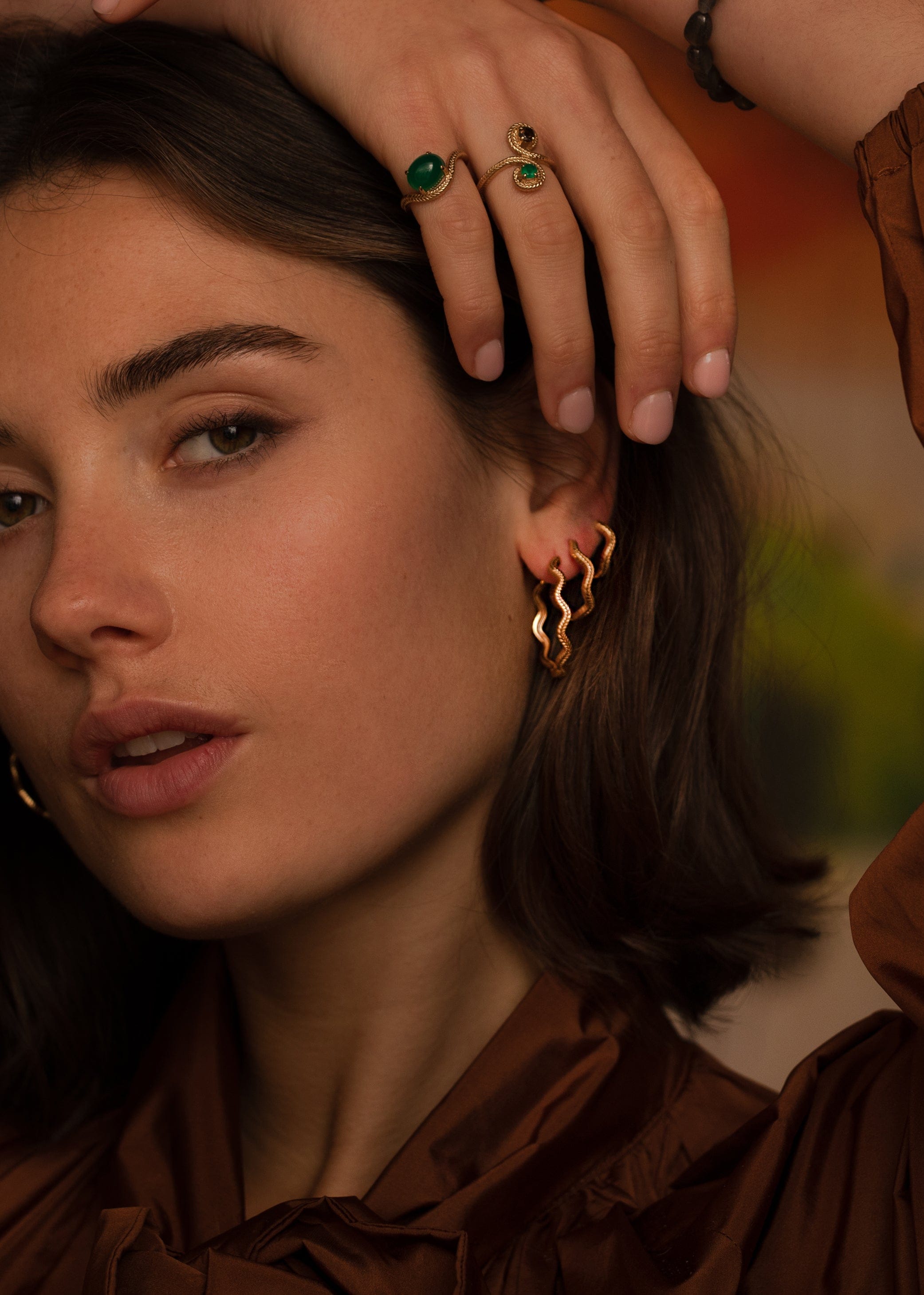 Carré Wave hoop - forgyldt FH 4525 3cm