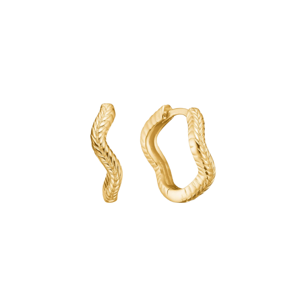 Carré Øreringe Wave hoops 1,5 cm - forgyldt FH 4525 1,5cm