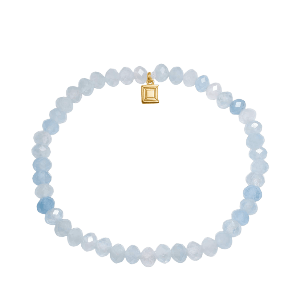 Carré Armbånd Wisdom armbånd med Aquamarin - forgyldt FB 4544 AQ 17cm