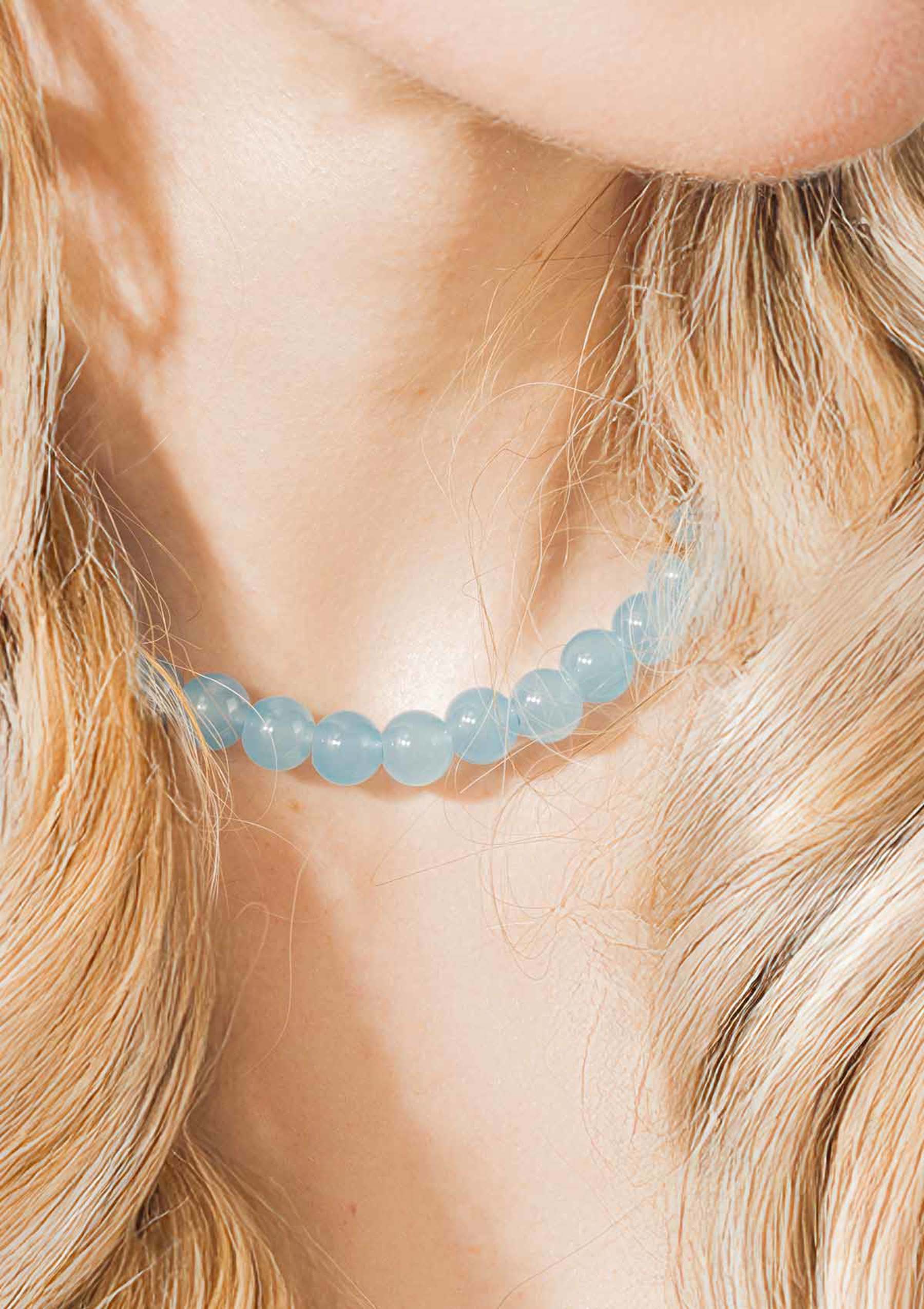 House of Vincent Halskæder Candy coral perlehalskæde lagoon - forgyldt VJ233-UNG-B-M