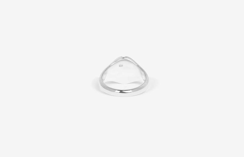 IX Studios Ringe IX Mini oval nature signet ring, sølv