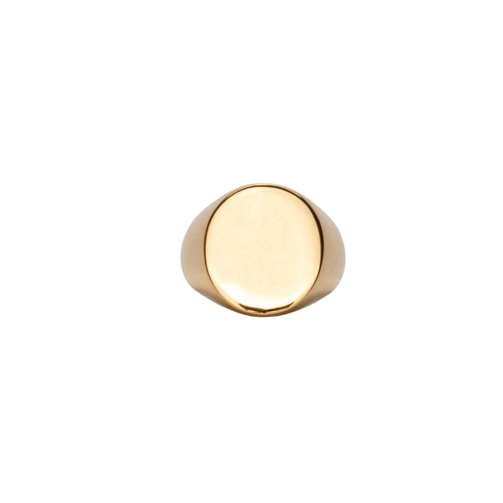 IX Studios Ringe IX Oval Signet Ring - forgyldt