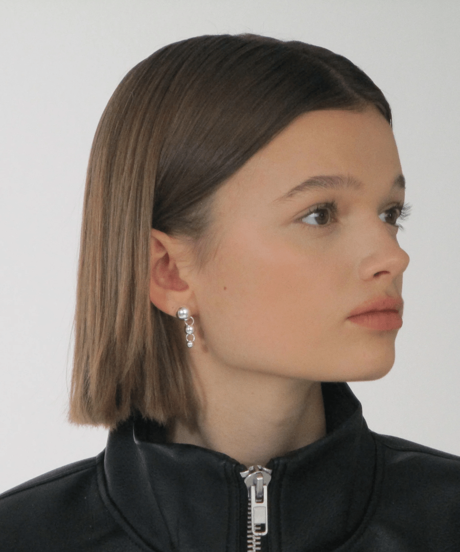Jane Kønig Øreringe Atomic Drop ørestik sølv ADS-SS24-S