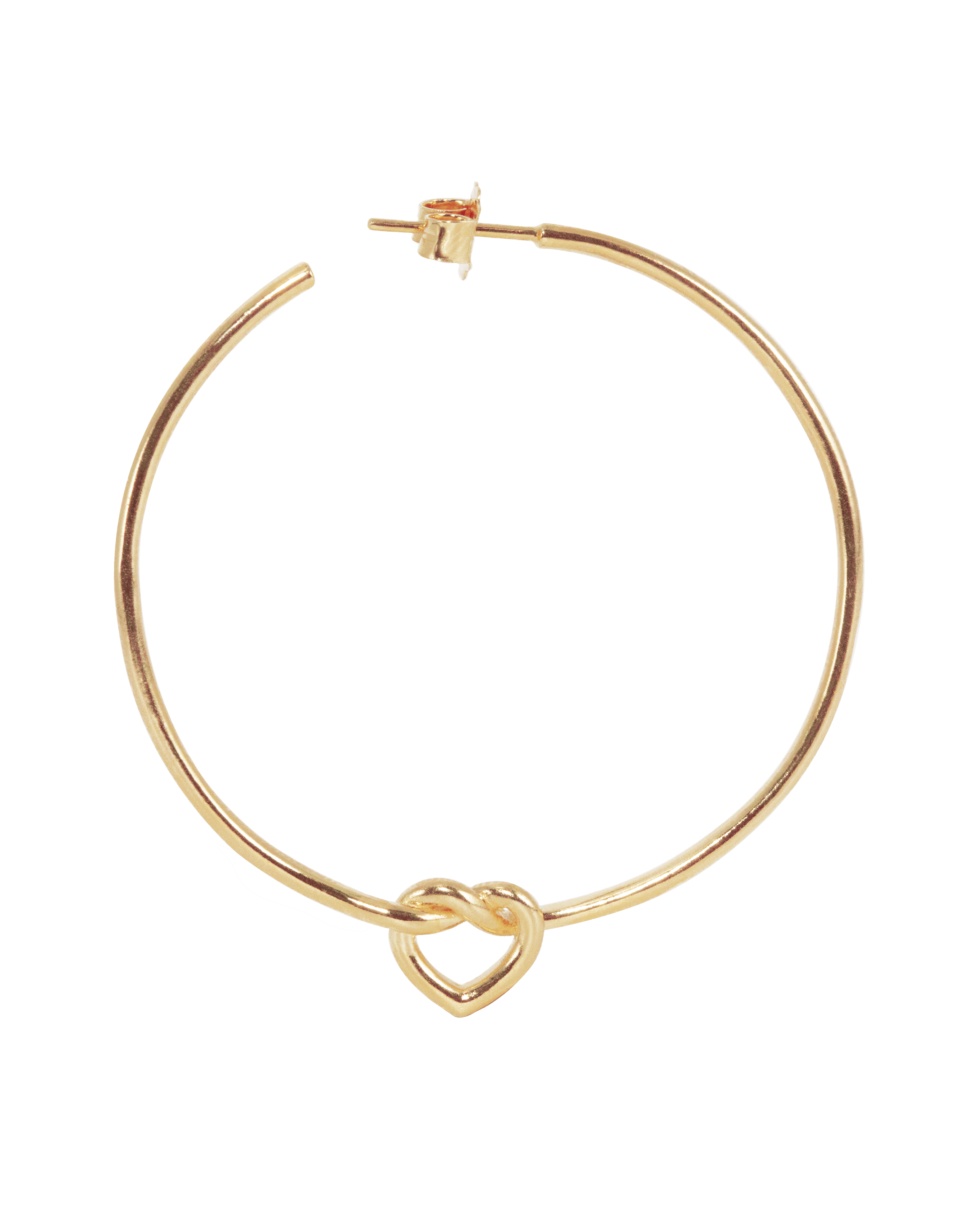 Jane Kønig Ørering Big Tied Heart Hoop - Forgyldt BTHH-AW25-G