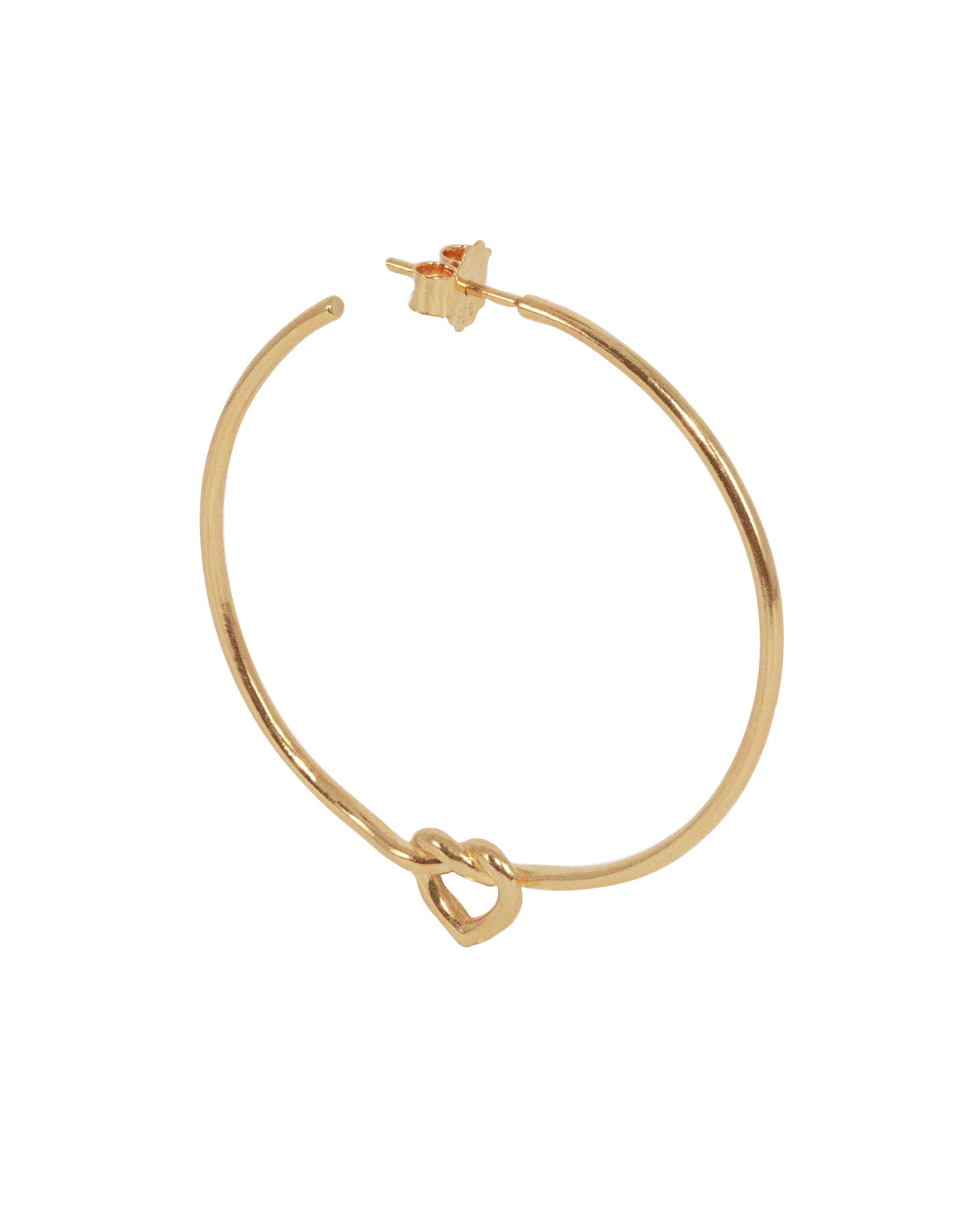 Jane Kønig Ørering Big Tied Heart Hoop - Forgyldt BTHH-AW25-G