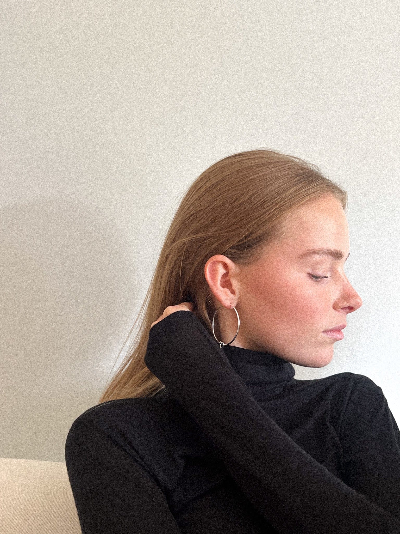 Jane Kønig Ørering Big Tied Heart Hoop - Sølv BTHH-AW25-S