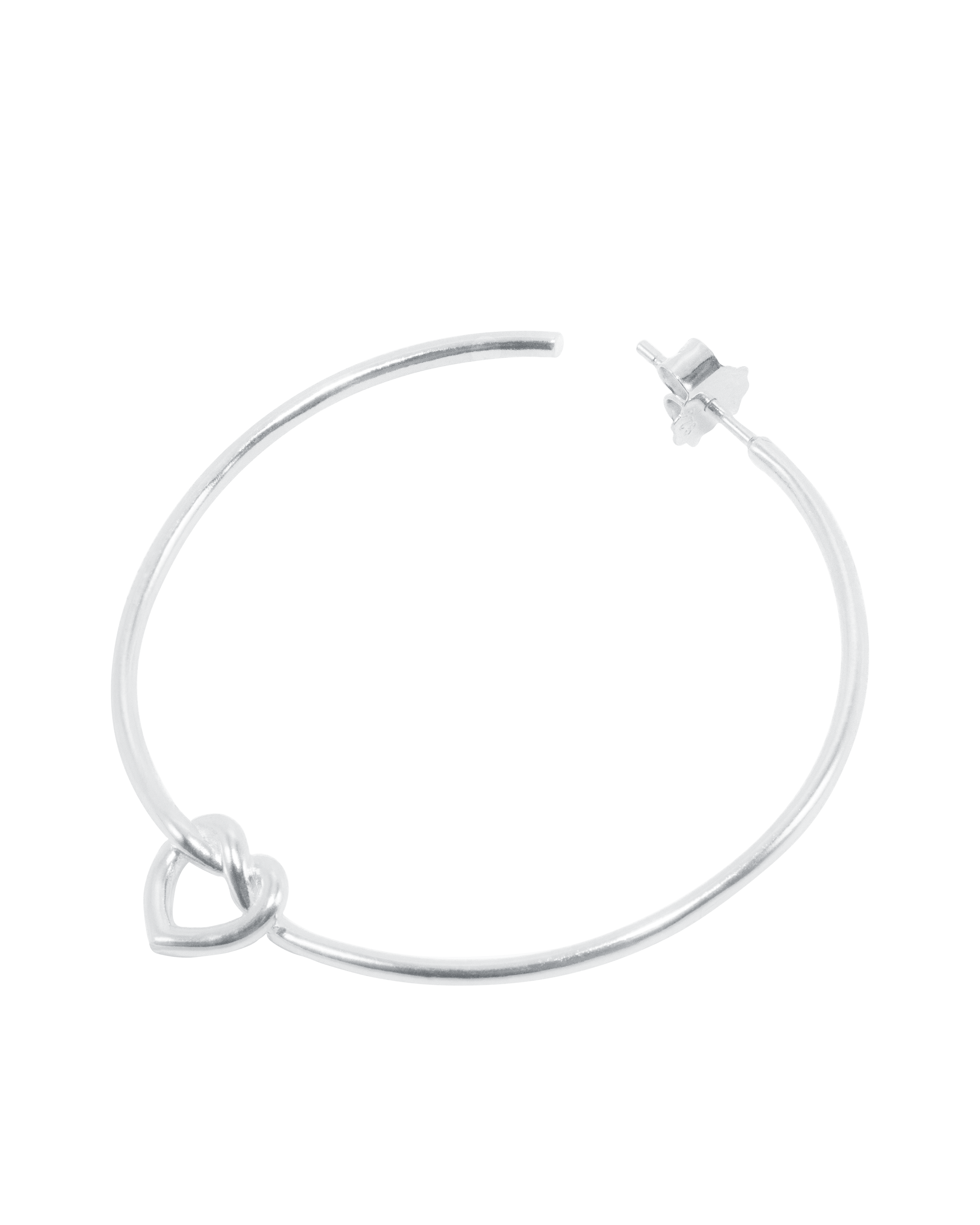 Jane Kønig Ørering Big Tied Heart Hoop - Sølv BTHH-AW25-S