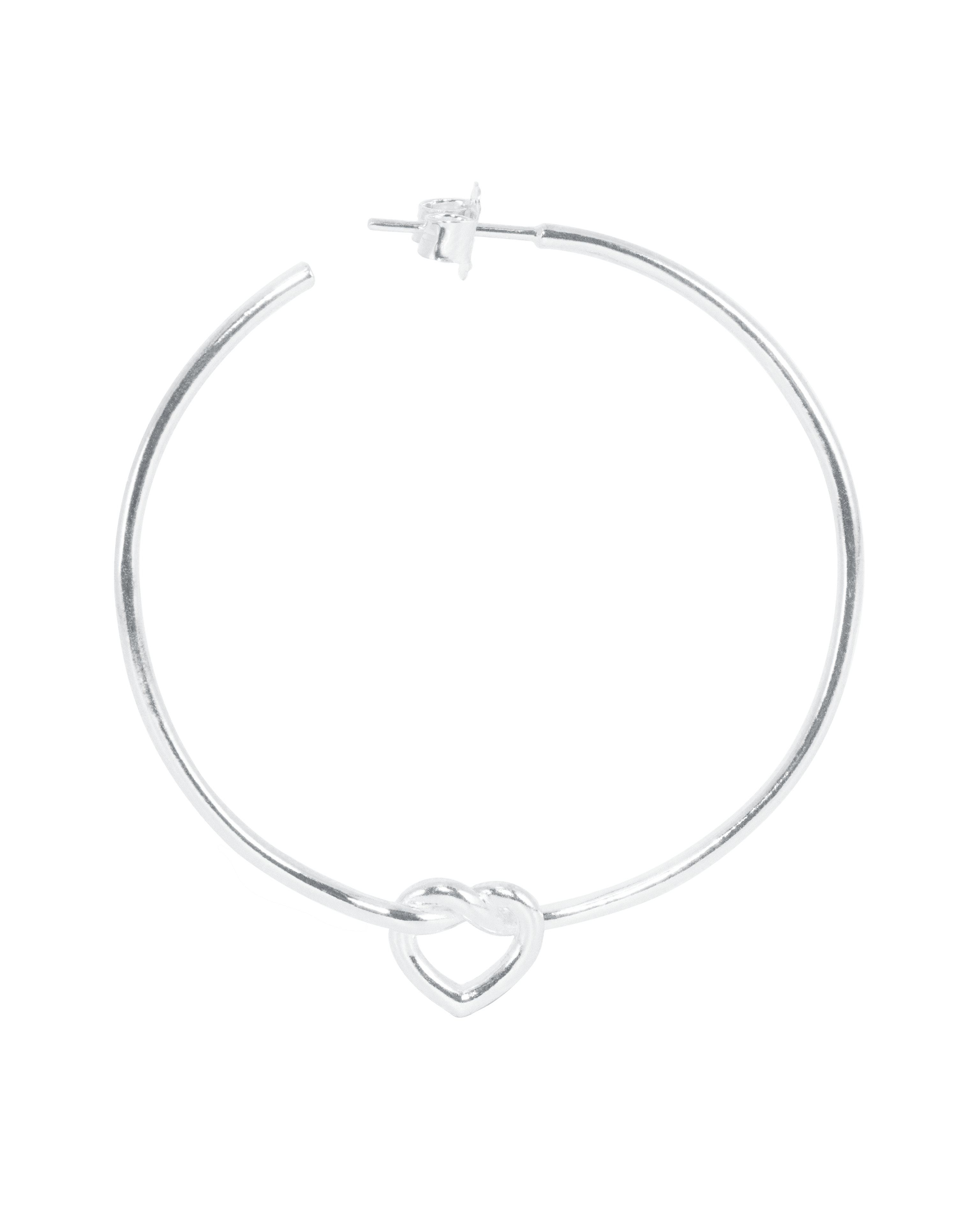 Jane Kønig Ørering Big Tied Heart Hoop - Sølv BTHH-AW25-S