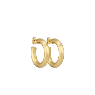 Jane Kønig Øreringe Chunky Hoops - Forgyldt
