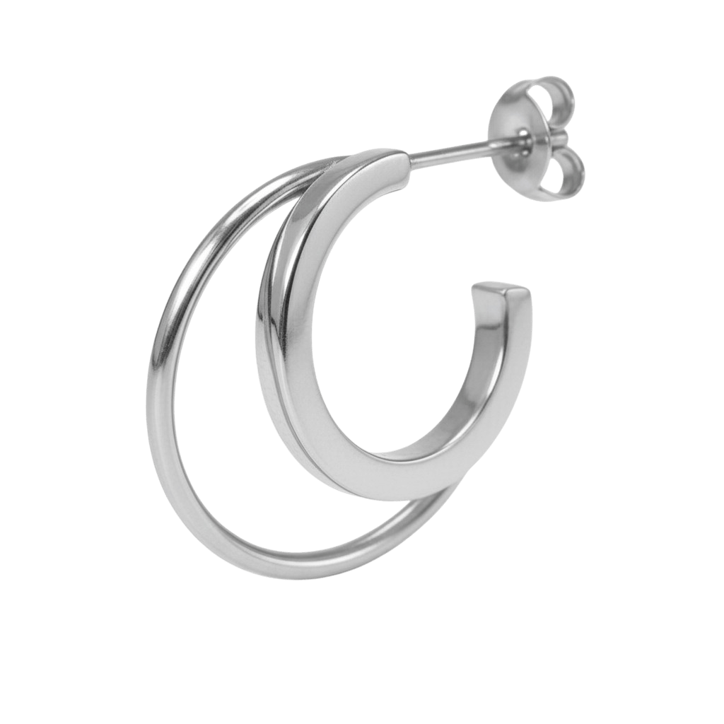 Jane Kønig Ørering Double Olympia Hoop - Sølv