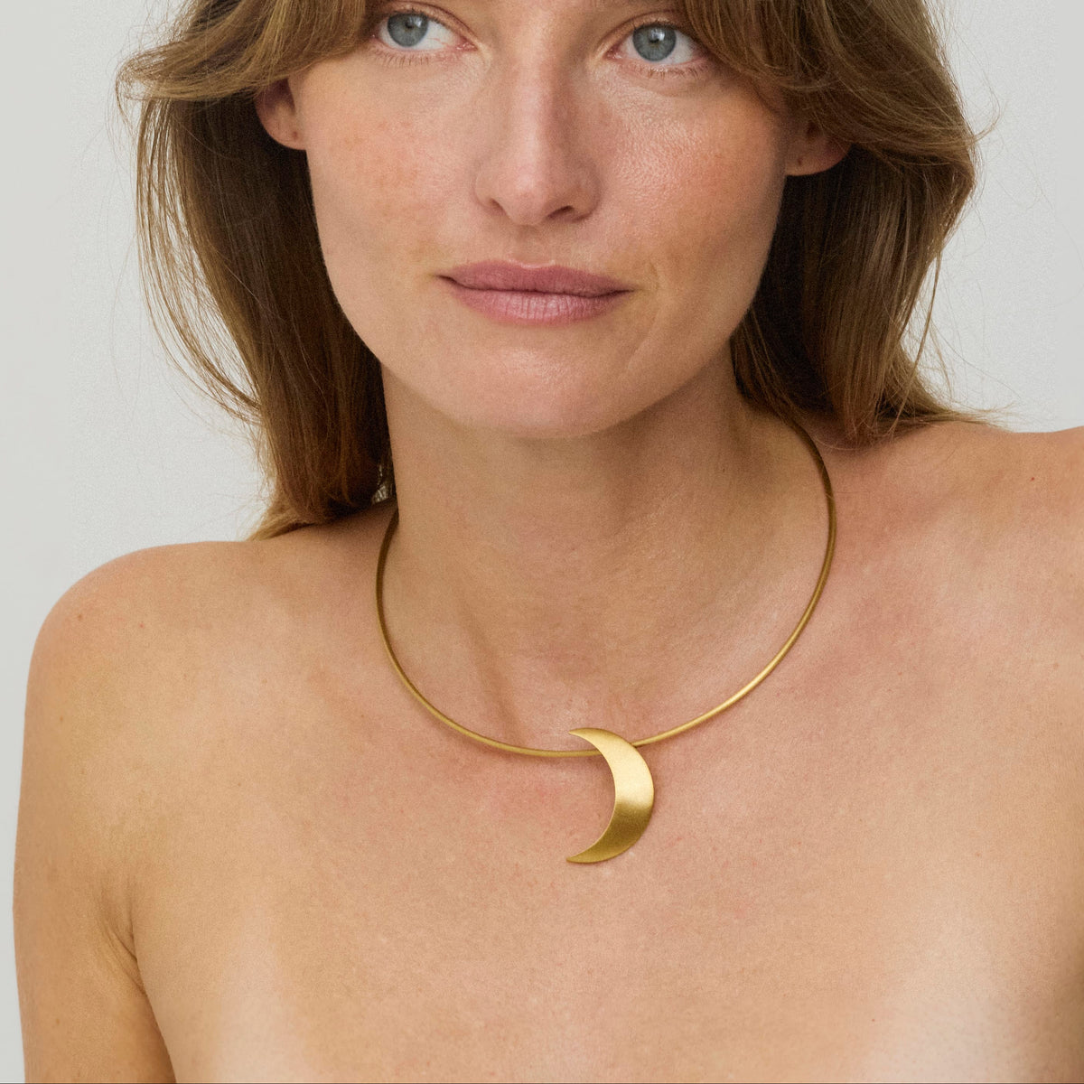 Jane Kønig Halskæder Half Moon 2.0 Choker - forgyldt stål HMC-AW26-SS-G