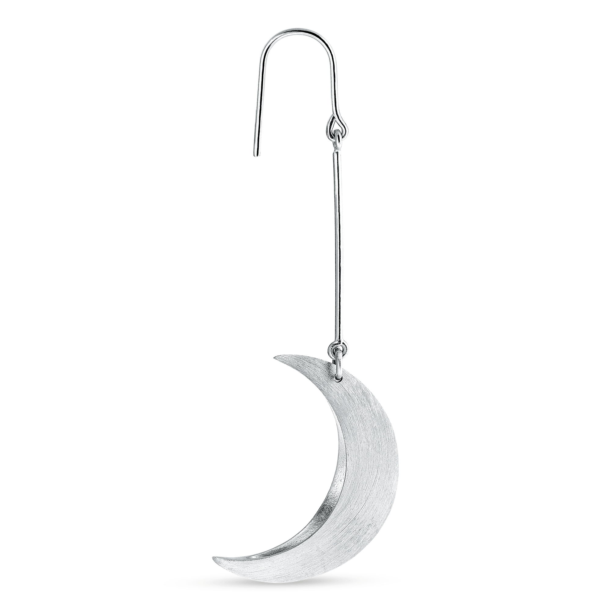 Jane Kønig Øreringe Half Moon Måne Ørering - Sølv