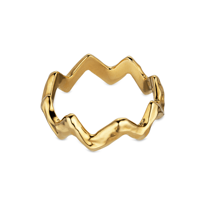 Jane Kønig Ringe Heartbeat ring, forgyldt