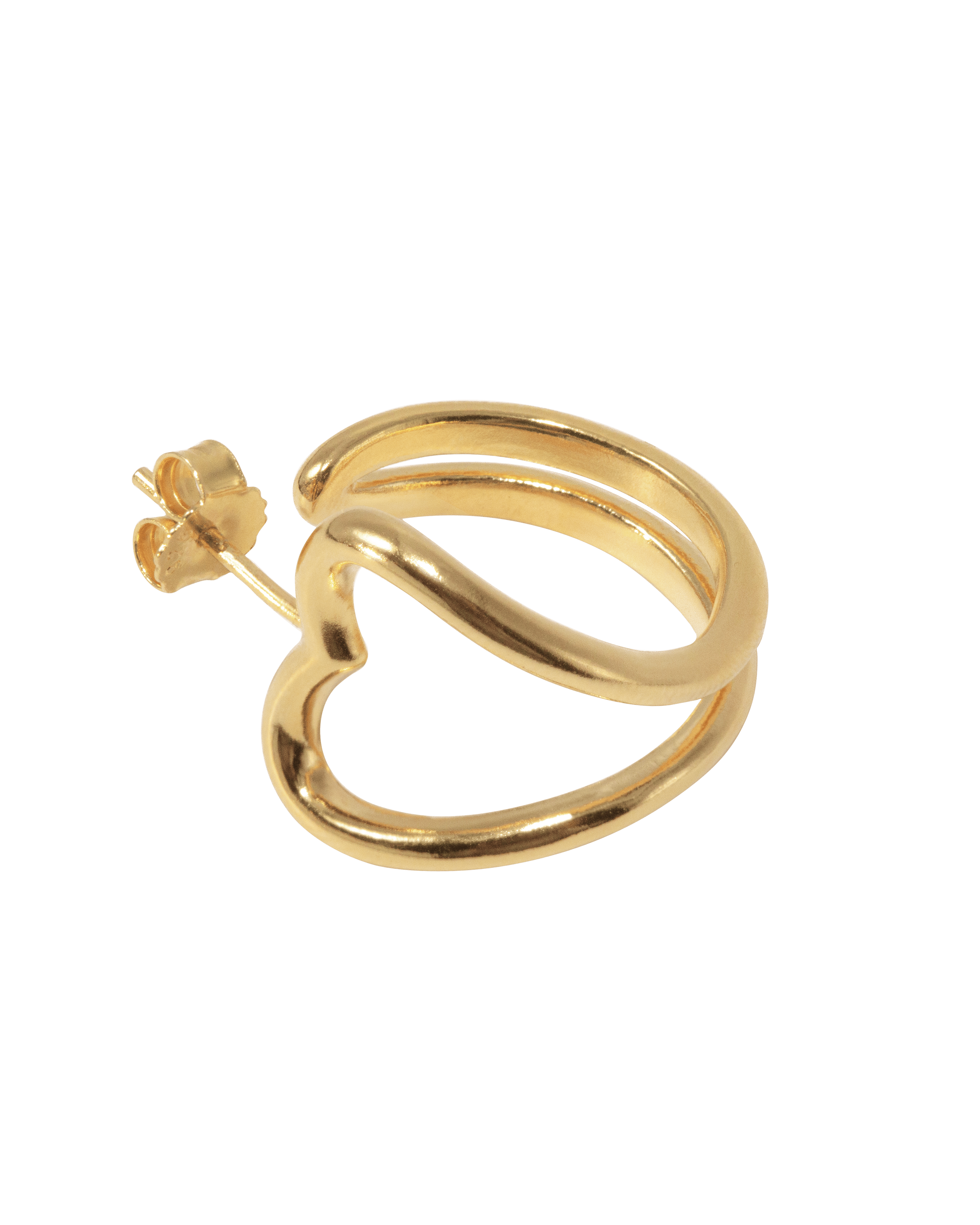 Jane Kønig Ørering Open Heart Hoop - Forgyldt OHH-AW25-G