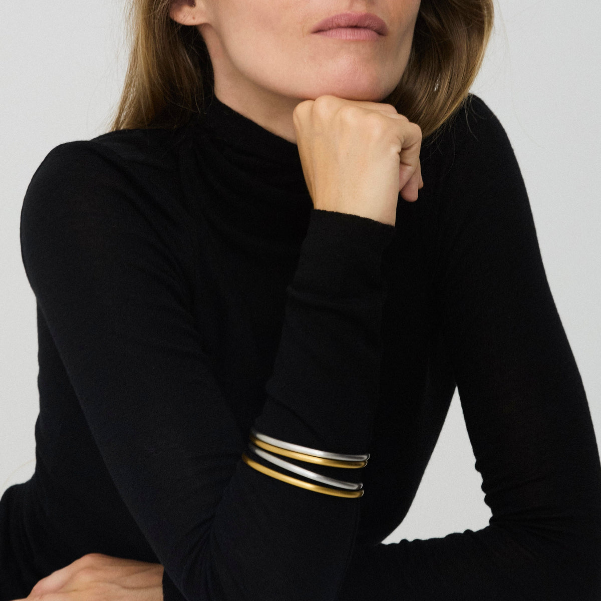 Jane Kønig Armbånd Simple Bangle 2.0 - sølvbelagt stål