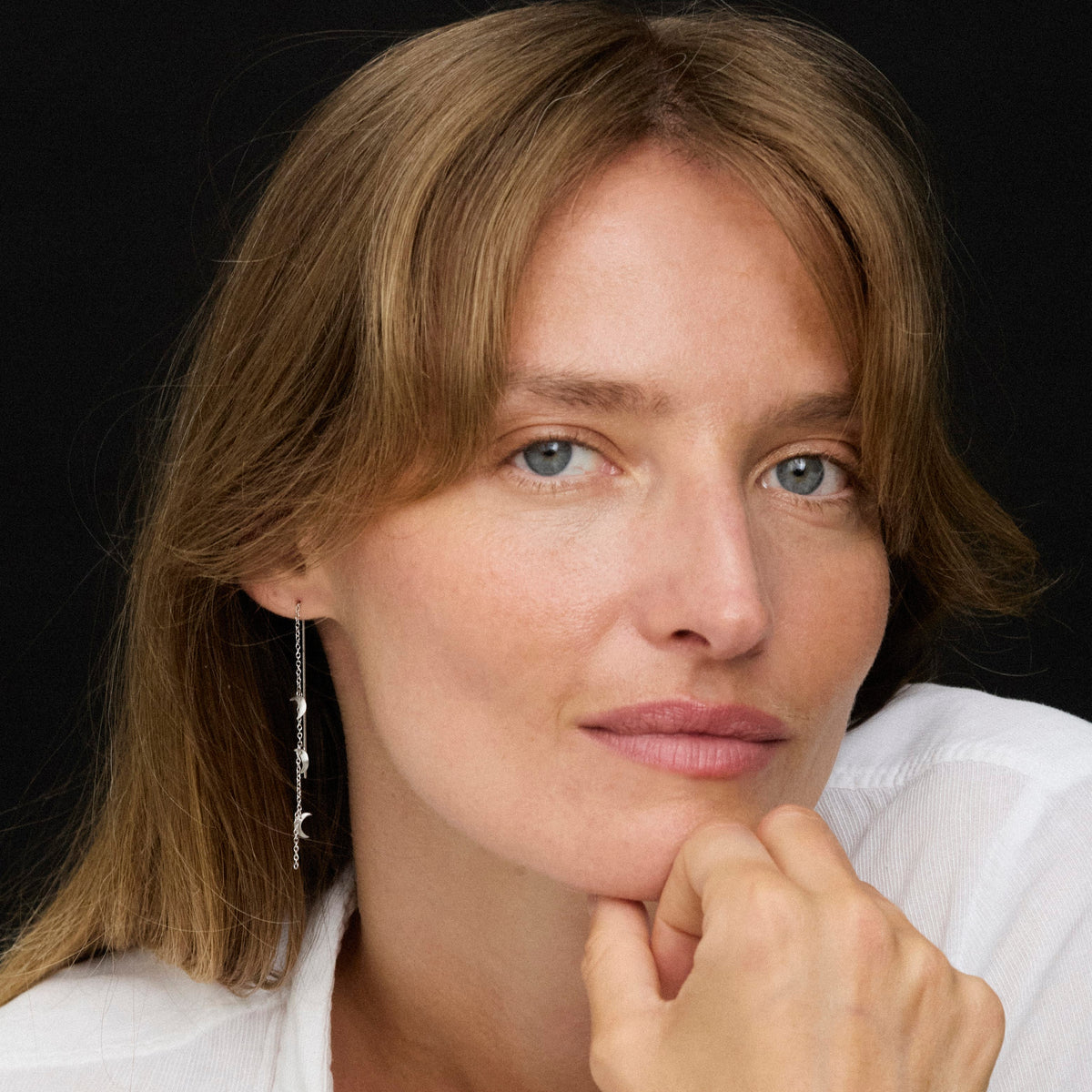 Jane Kønig Øreringe Small Half Moon 2.0 ørehænger - forgyldt stål