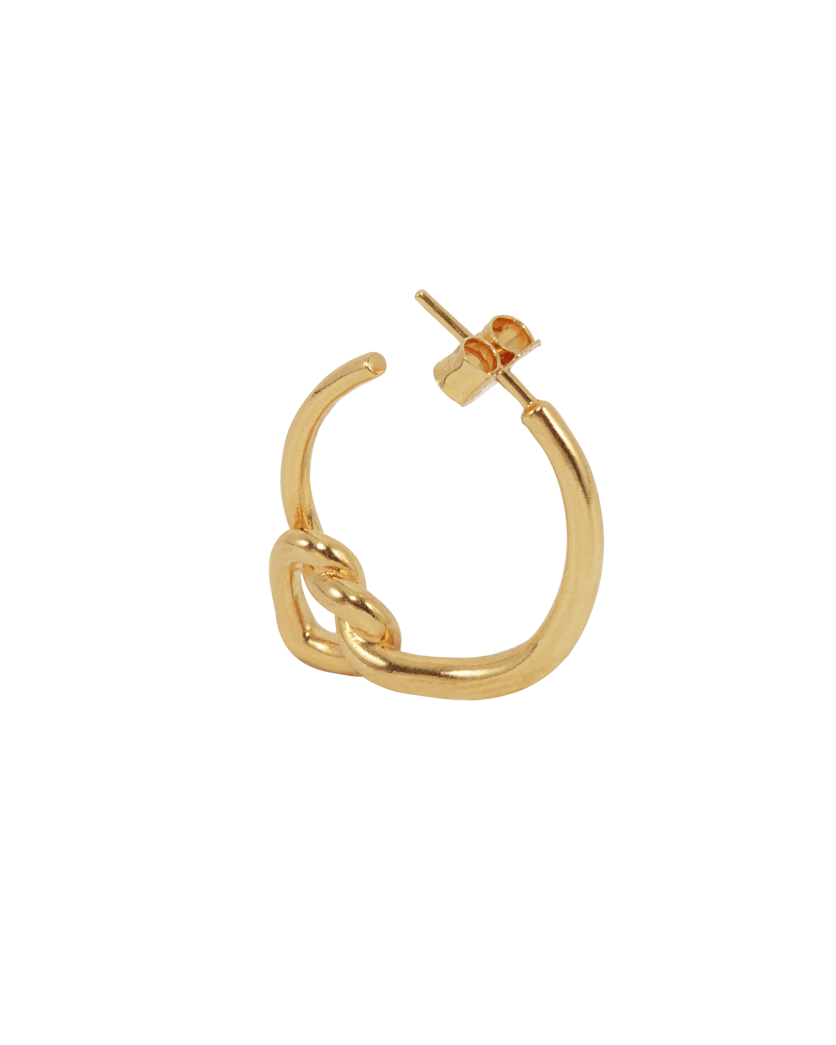 Jane Kønig Ørering Tied Heart Hoop - Forgyldt THH-AW25-G