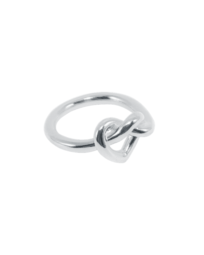 Jane Kønig Ring Tied Heart Ring - Sølv