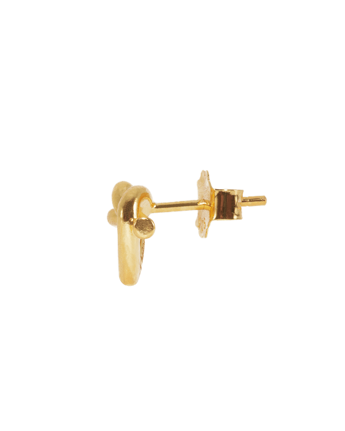 Jane Kønig Ørering Tied Heart Stud ørering - Forgyldt THS-AW25-G