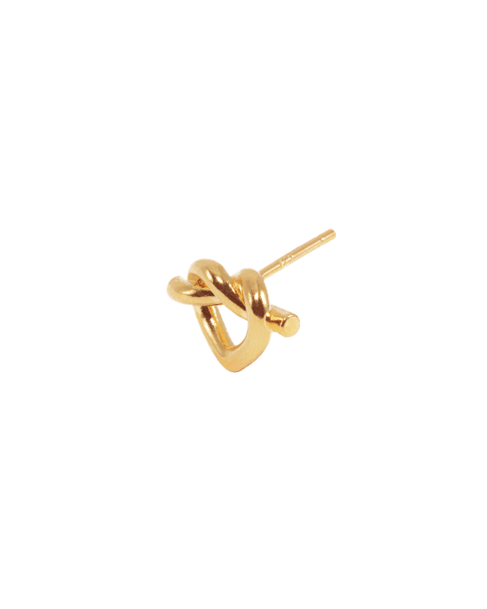 Jane Kønig Ørering Tied Heart Stud ørering - Forgyldt THS-AW25-G