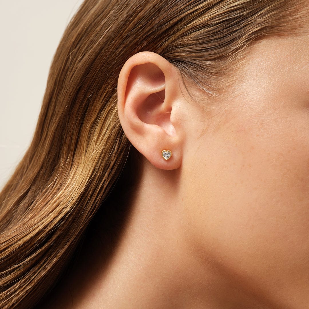 Julie Sandlau Amorina hjerteørestikker - forgyldt ST409GDCZ