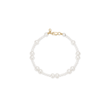 Julie Sandlau Armbånd Eden Armbånd med hvide perler 14K YG14-BR315XS/S