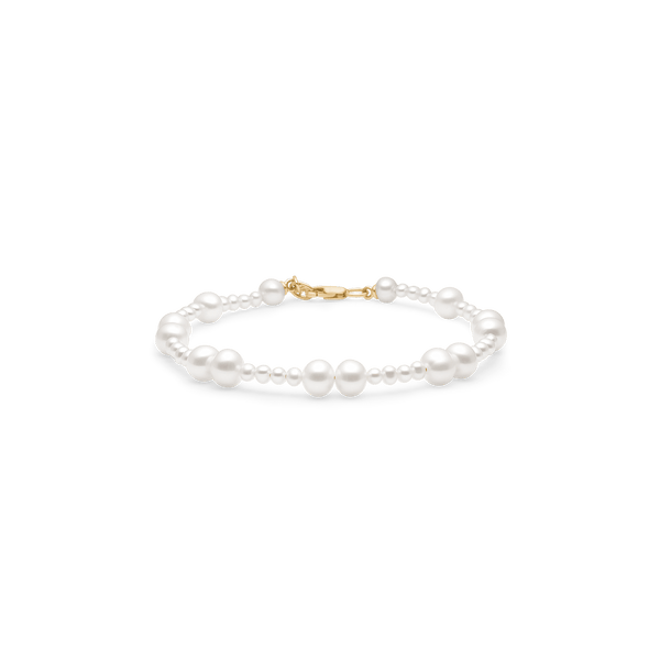 Julie Sandlau Armbånd Eden Armbånd med hvide perler 14K YG14-BR315XS/S