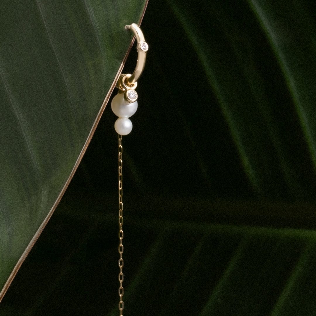 Julie Sandlau Øreringe Eden Perlevedhæng Til Ørering - 14K YG14-EP03