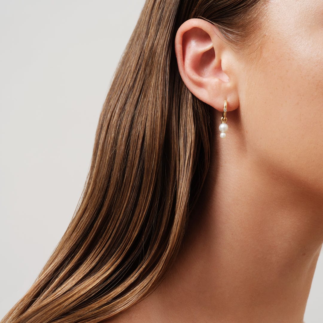 Julie Sandlau Øreringe Eden Perlevedhæng Til Ørering - 14K YG14-EP03