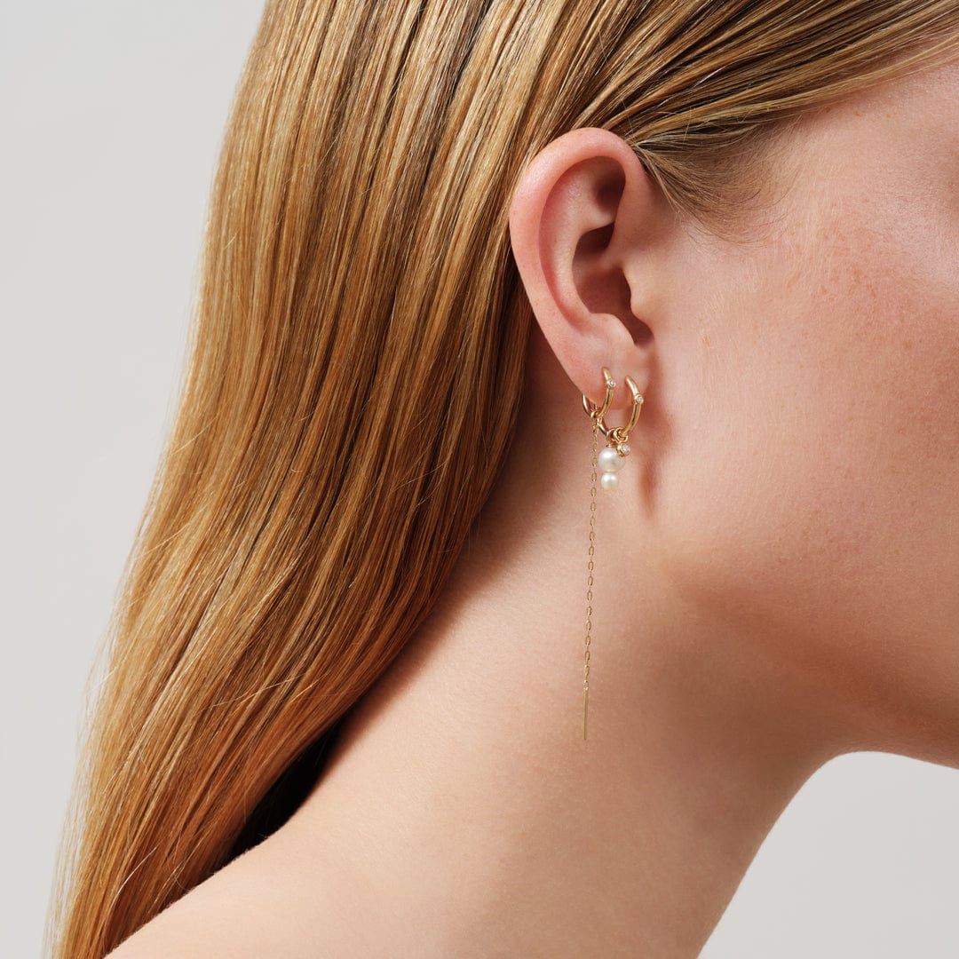 Julie Sandlau Øreringe Eden Perlevedhæng Til Ørering - 14K YG14-EP03