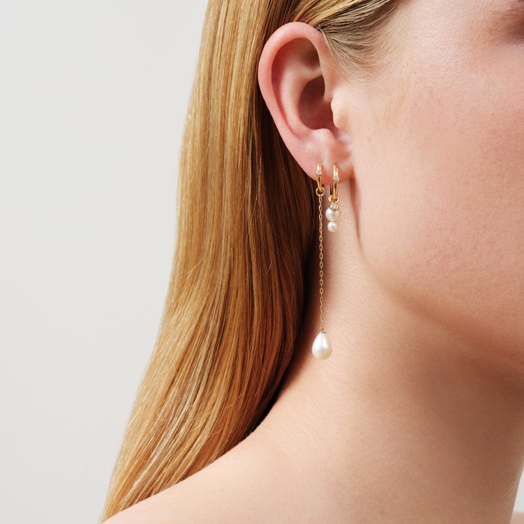 Julie Sandlau Øreringe Eden Perlevedhæng Til Ørering - 14K YG14-EP03