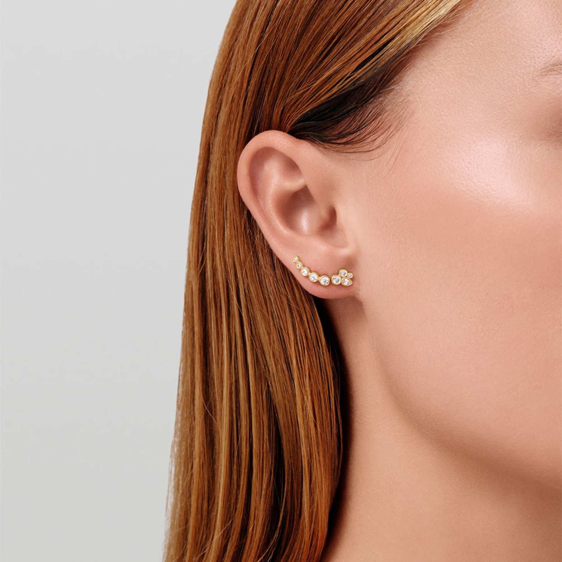 Julie Sandlau Øreringe Grace ørestikker - forgyldt ST129GDCZ