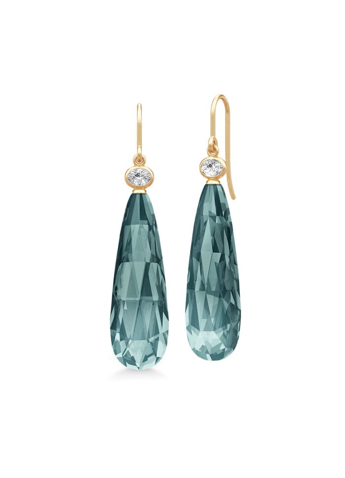 Julie Sandlau Ofelia Drop øreringe med blå sten - forgyldt HKS809GDMDCRCZ