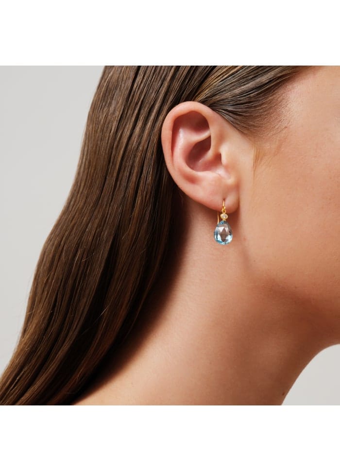 Julie Sandlau Ofelia øreringe med blå sten- forgyldt HKS780GDMDCRCZ