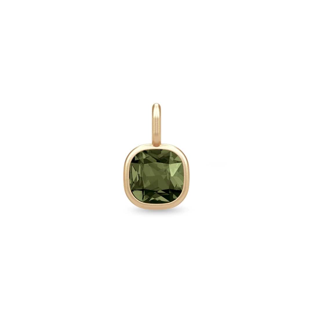 Julie Sandlau Halskæder Olivia pendant vedhæng olive green - forgyldt PD352GDOLCR