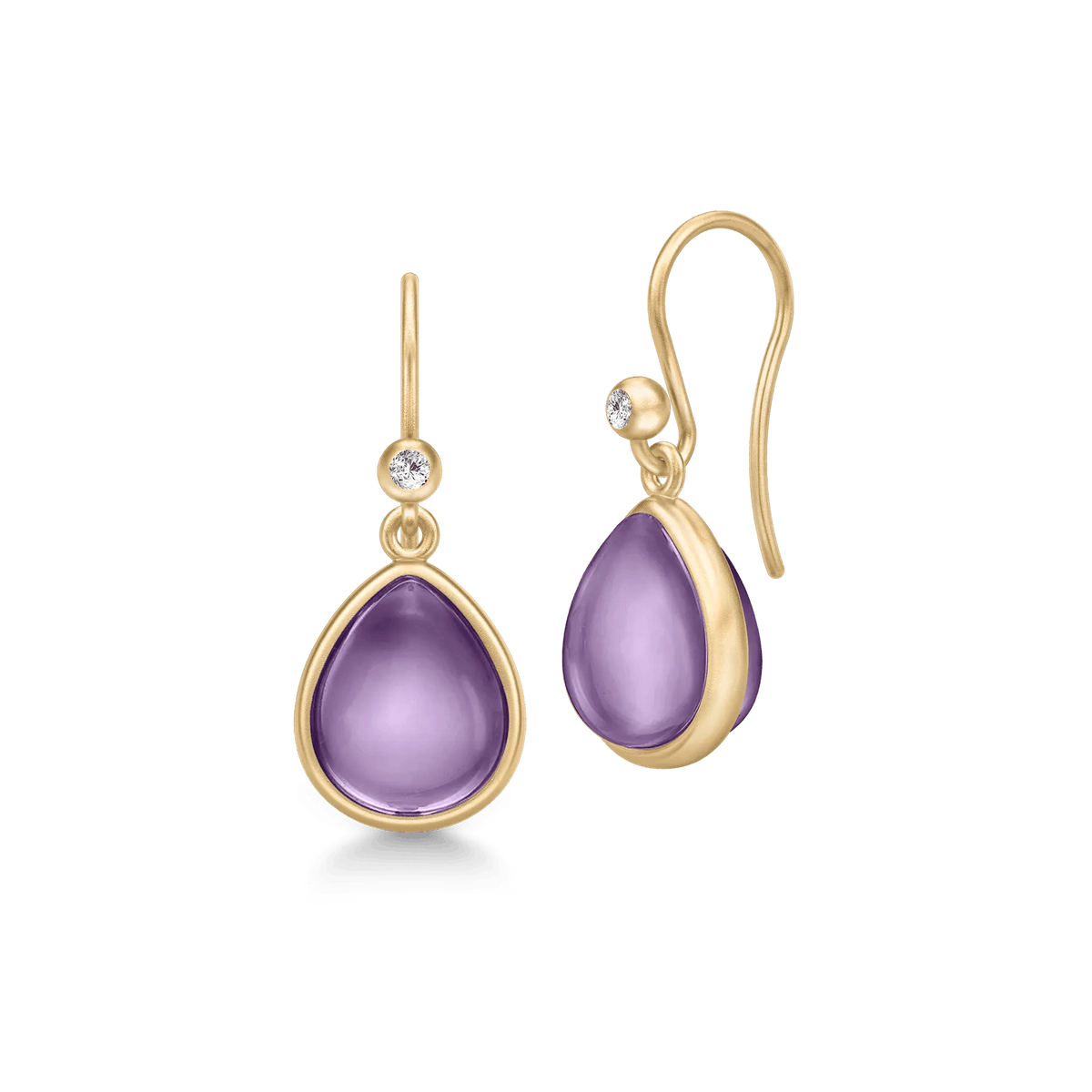 Julie Sandlau Øreringe Paloma øreringe amethyst krystal - forgyldt HKS631GDAMCRCZ