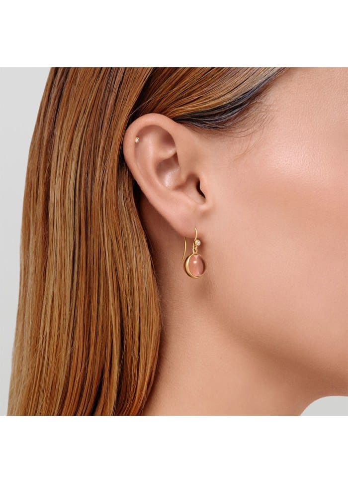 Julie Sandlau Prime øreringe med lyserød sten- forgyldt HKS181GDDSROCRCZ