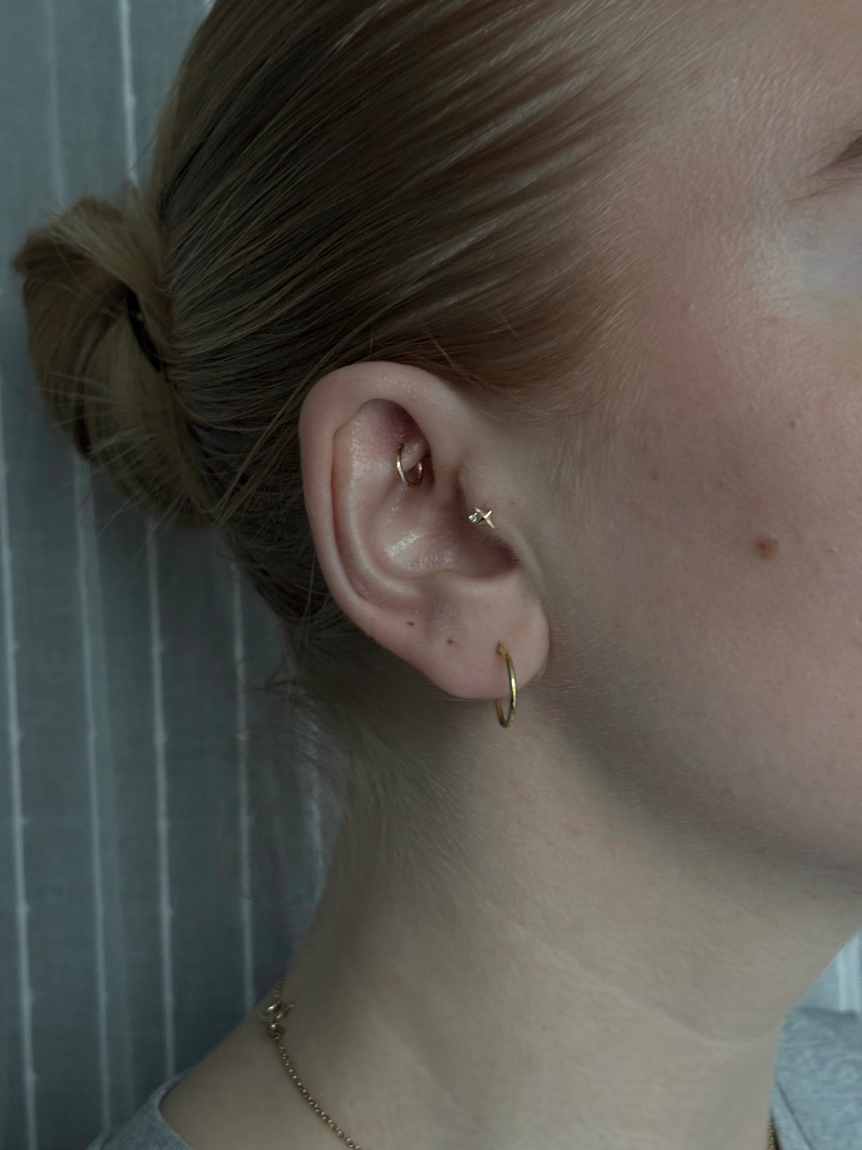 jwlry essentials Øreringe Basic hoops 14 mm - sølv 8110521